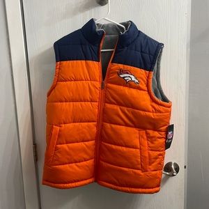Reversible Official NFL Broncos Vest, New with Tags